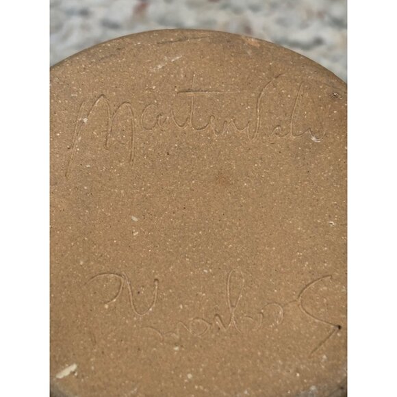 Martindale Art Pottery Creamer and Honey Pot Lidded Sugar Signed - Picture 16 of 16